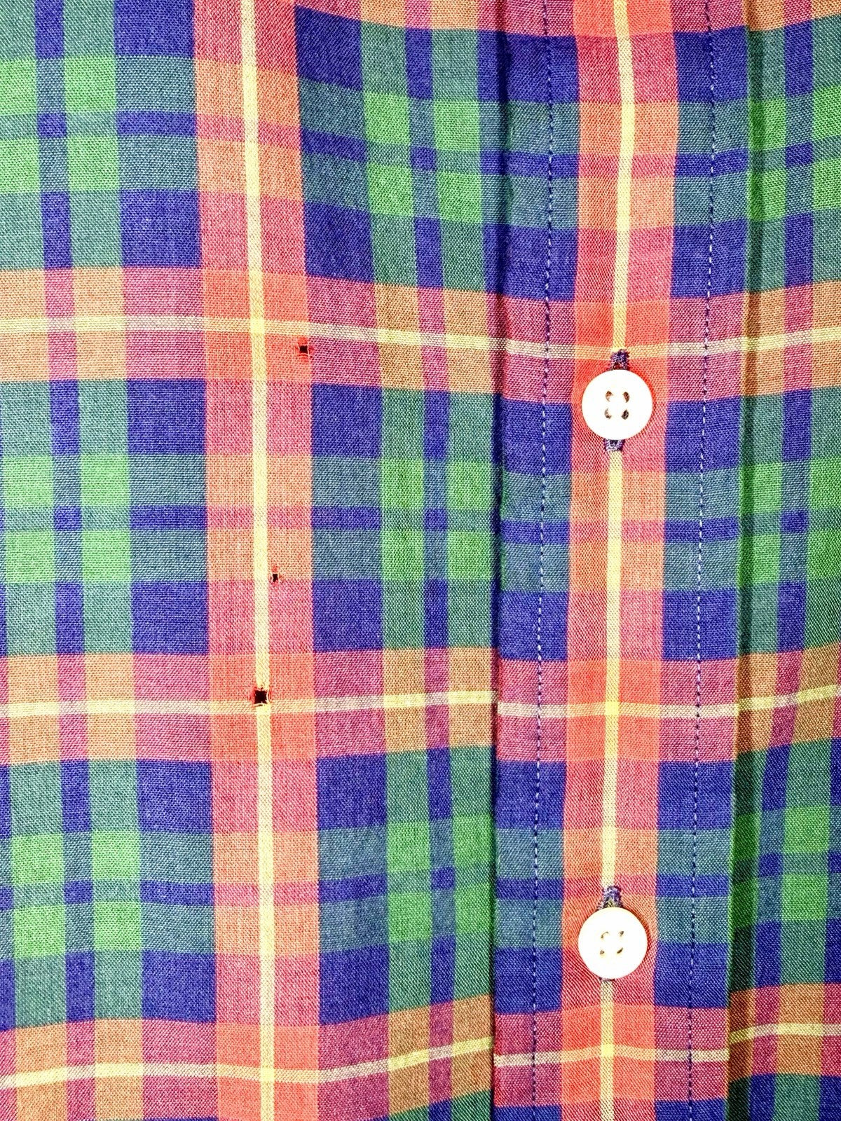 Vintage 90s Chaps Ralph Lauren Shirt Mens Large Red Green Plaid Button Down