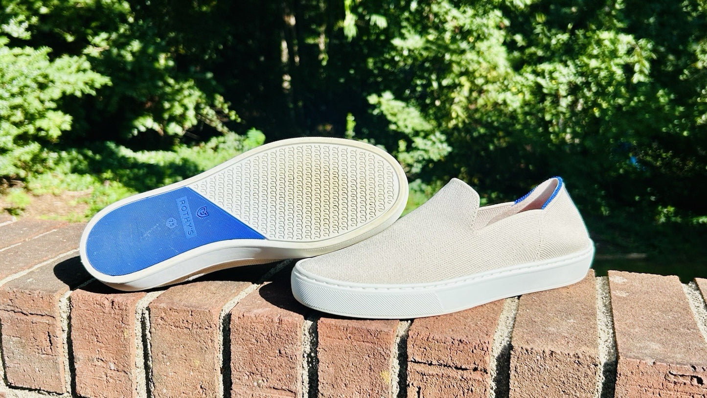 Rothys The Original Slip On Sneaker Sand Women’s Size 7.5 Comfort Shoes