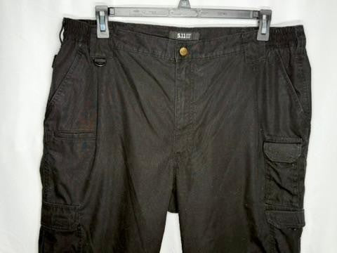 5.11 Tactical Cargo Pants Mens 42x30 Black Ripstop Workwear Utility
