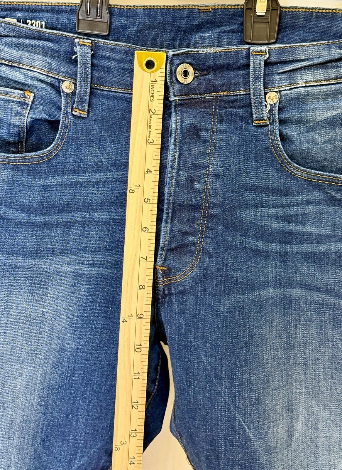 G-STAR RAW Men’s 3301 Straight Tapered / Slim/Skinny Jeans Size W34 L30 (34x30)