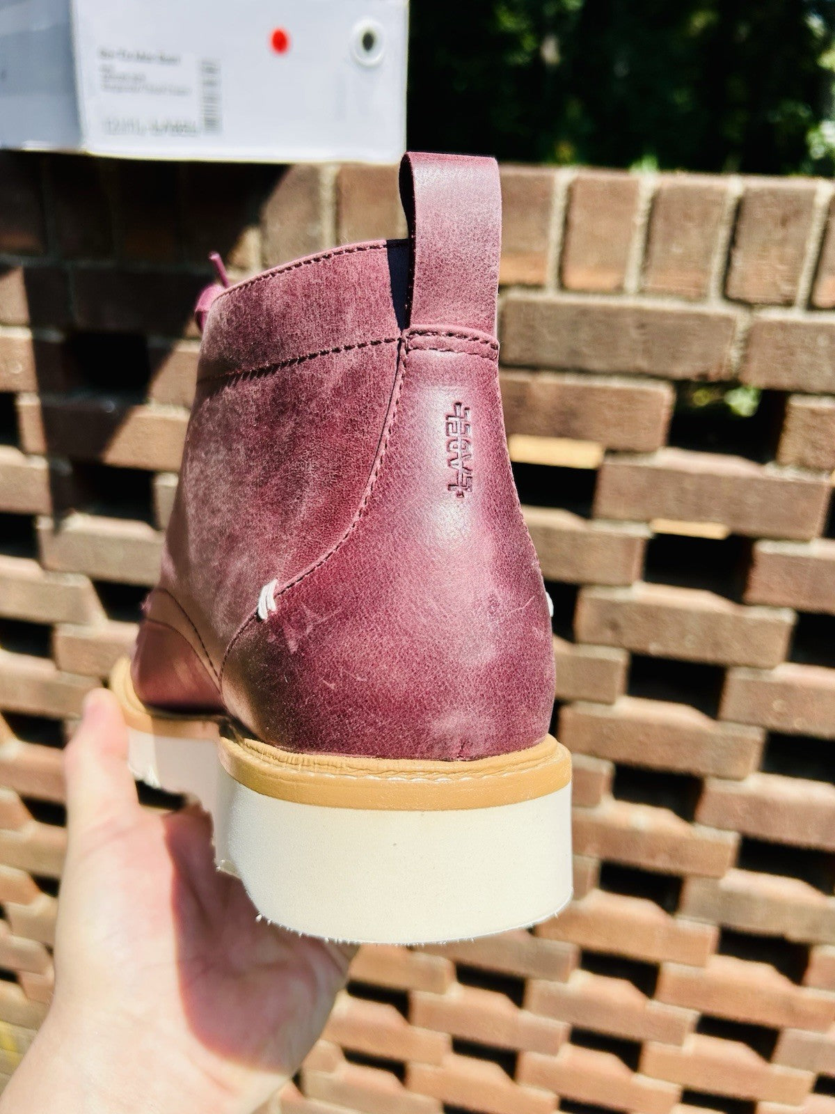 Label Go-To Moc Boot | Burgundy/Cloud Cream | Size M11 & W12.5