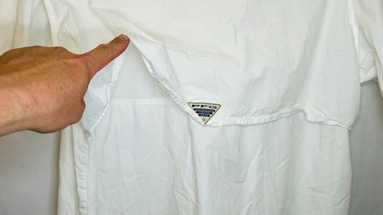 Columbia PFG White Short Sleeve Fishing Shirt Mens Size Medium Vented Outdoors `