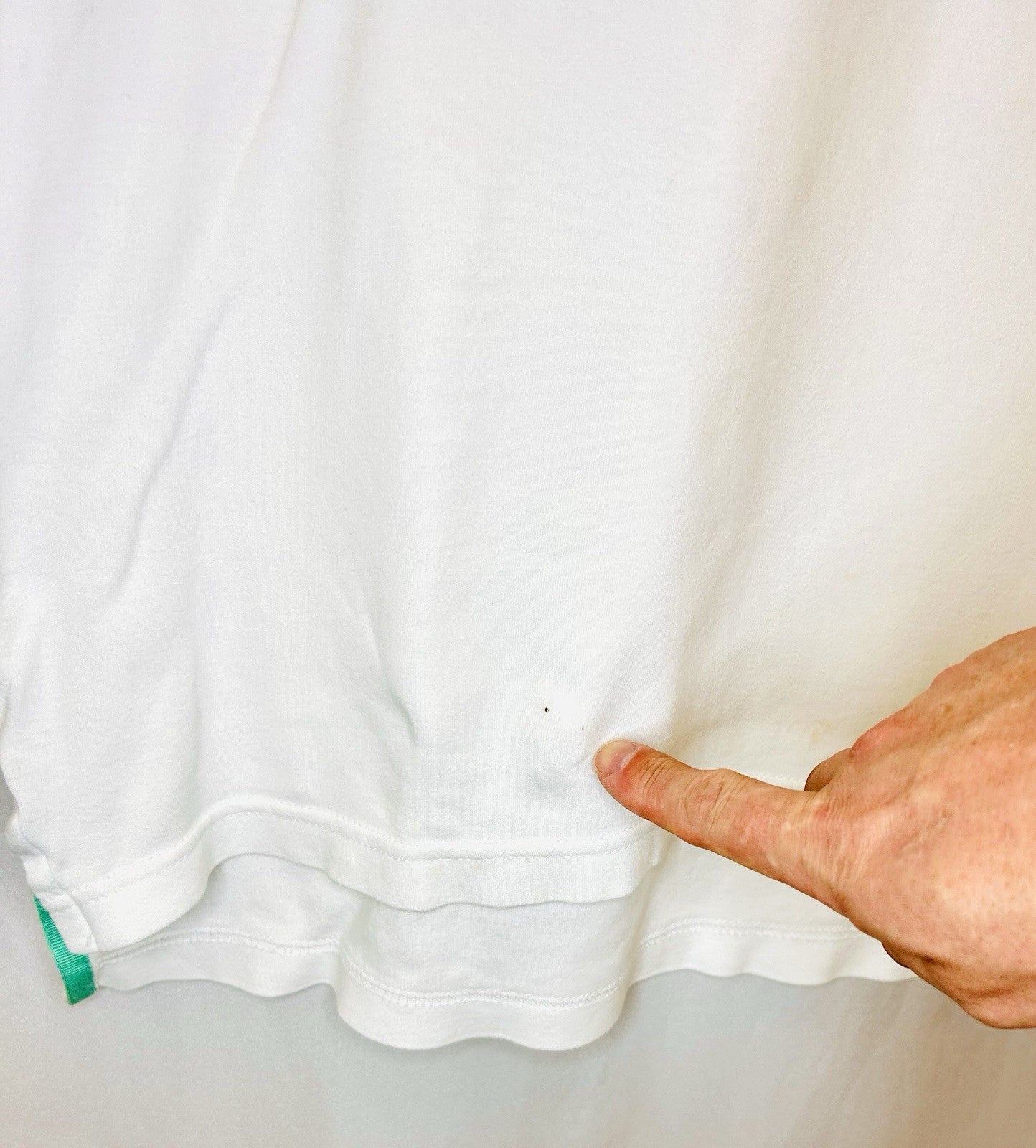 Alan Flusser Golf Shirt / White / Pearl Washed Cotton / Men’s L Large