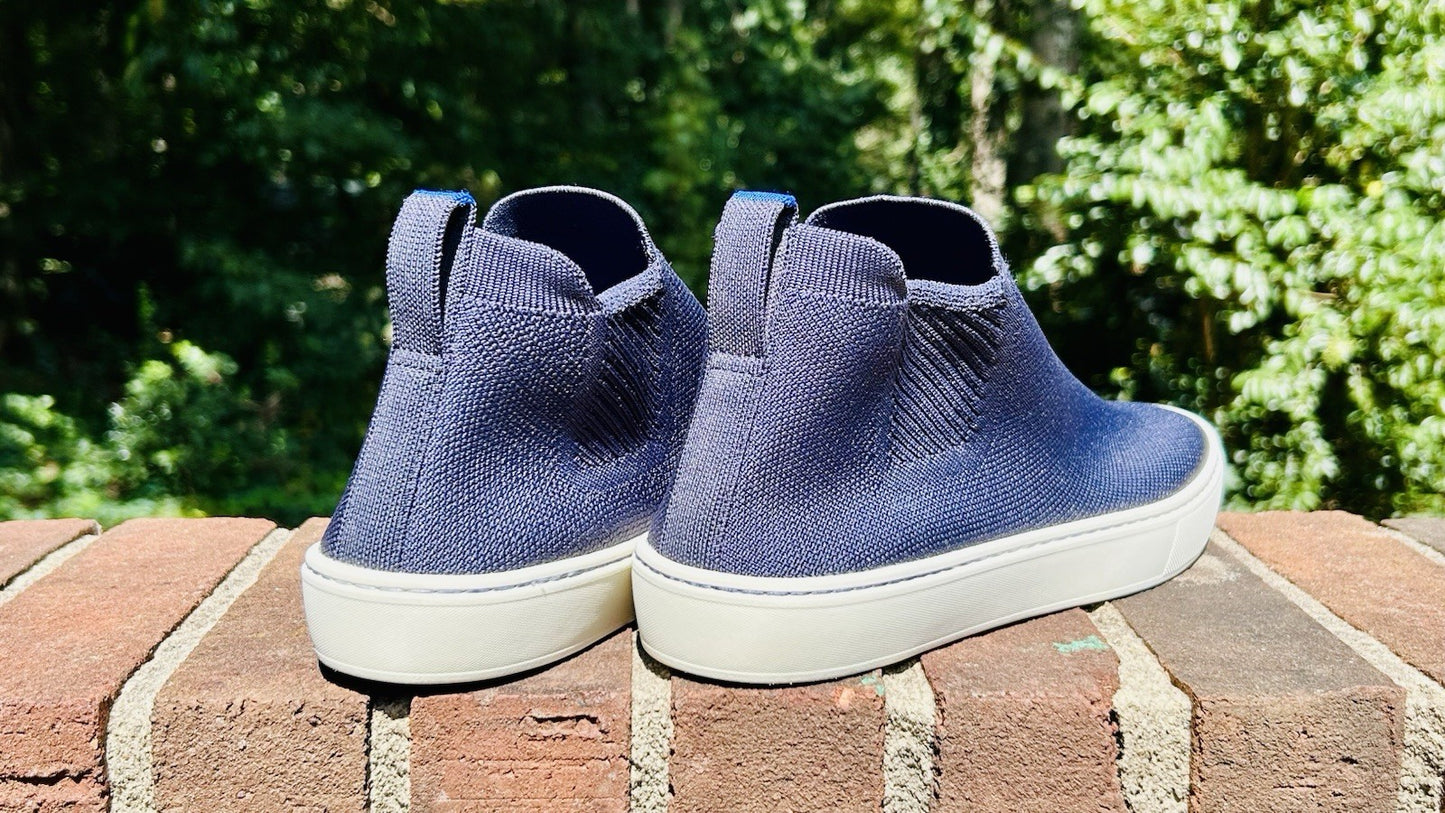 Rothy’s Women’s The Chelsea Pull-On High Top Ankle Boots Nightfall Navy Blue 9.5