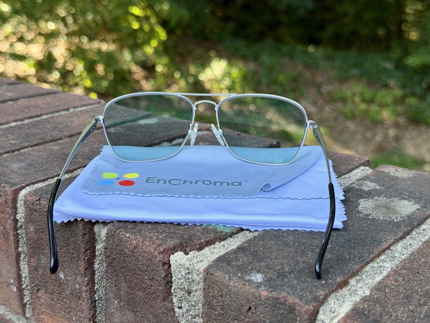 EnChroma Cx1 Indoor Color Blind Glasses Aviator Silver Frame Metal Cx1.00281