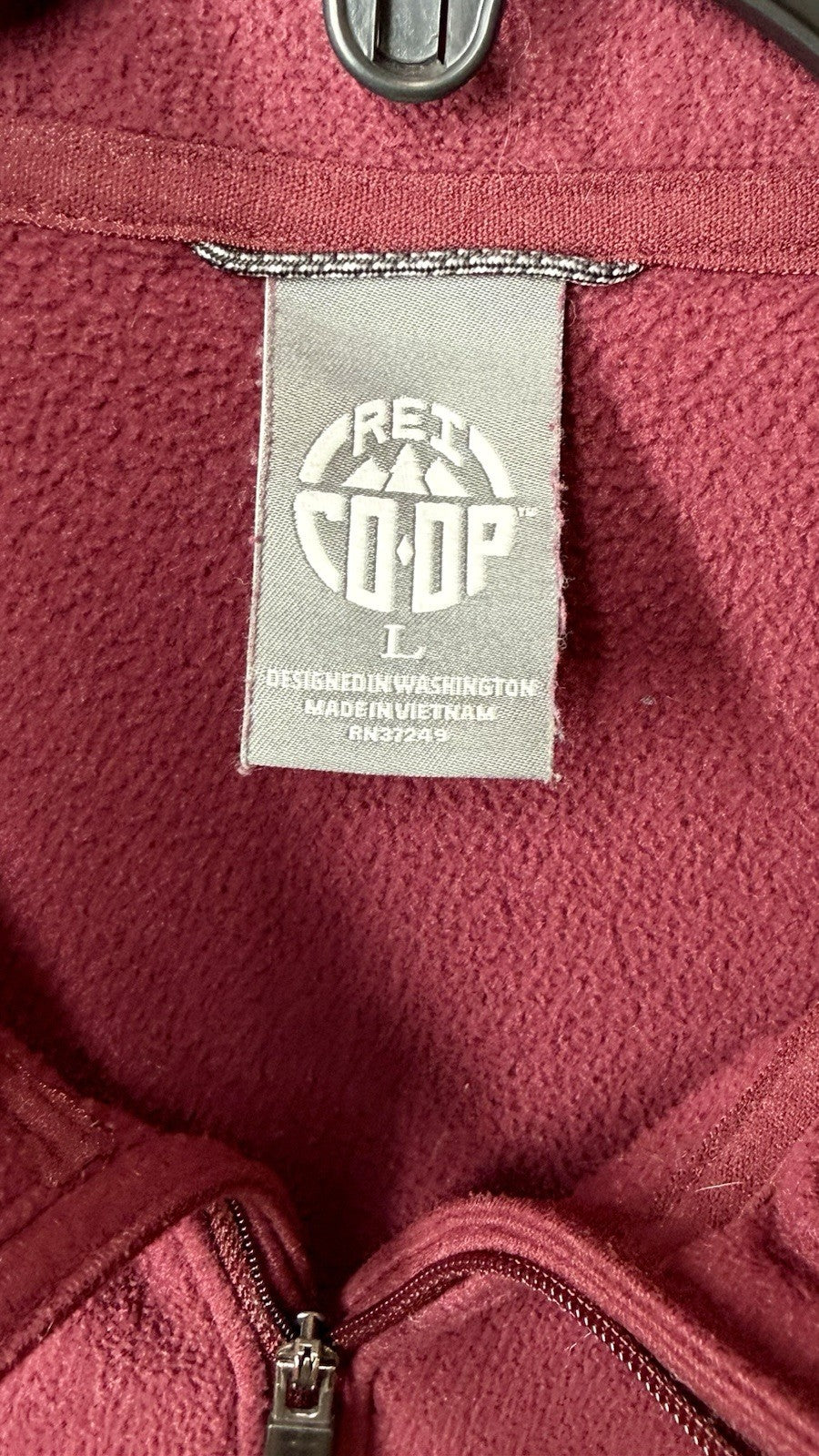 REI Co-Op Jacket Womens XXL Burgundy Micro Fleece 1/4 Zip Lightweight Pullover