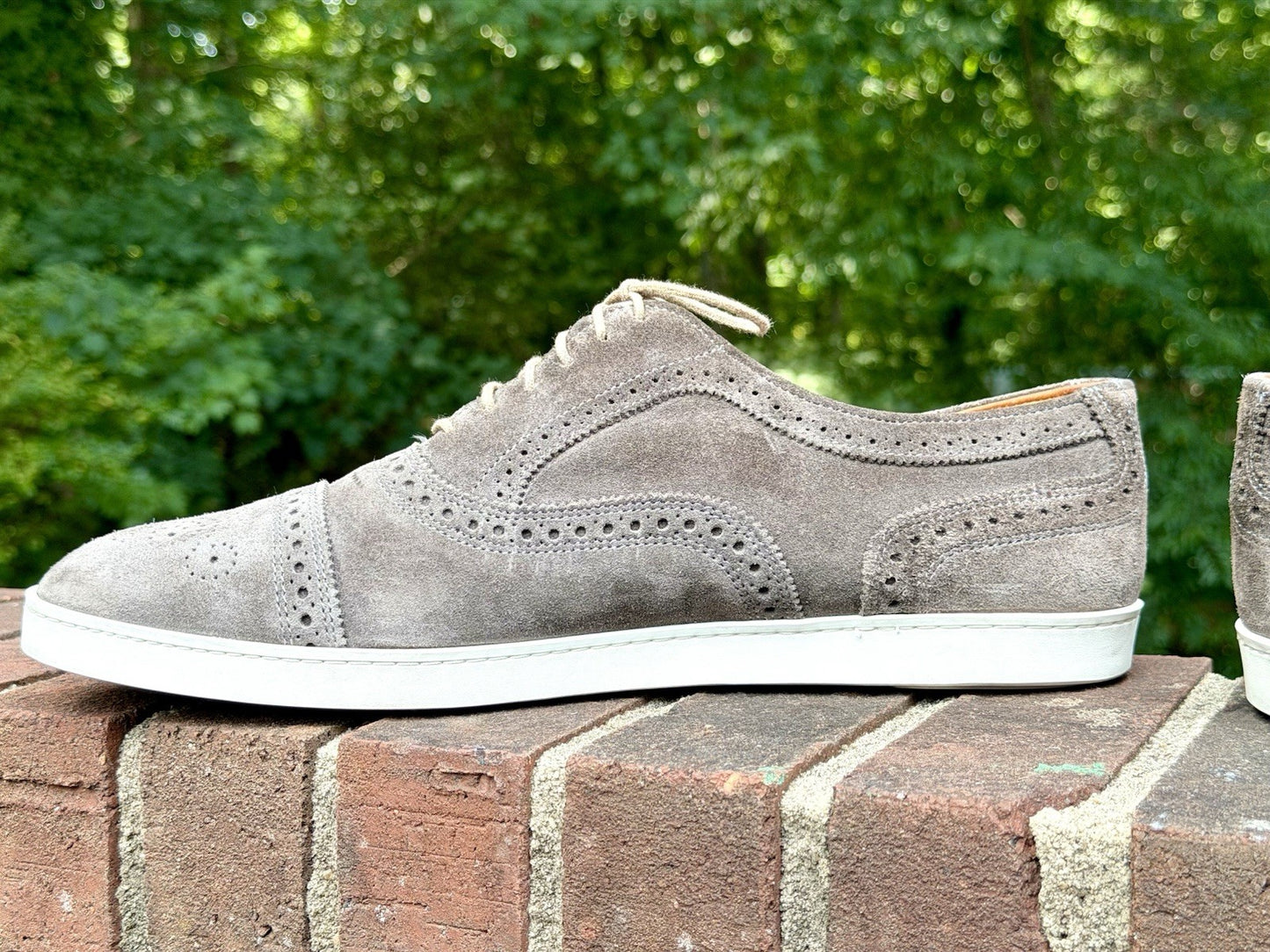 Allen Edmonds Strand Sneaker Grey Suede Men’s 12D Oxford Dress Shoes $300+ New