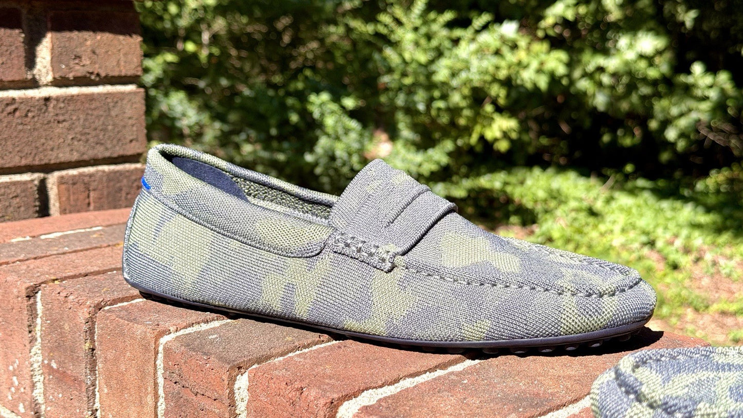 Rothy's Men’s Size 11 The Driving Loafer Forest Camo New Rare $189 Retail