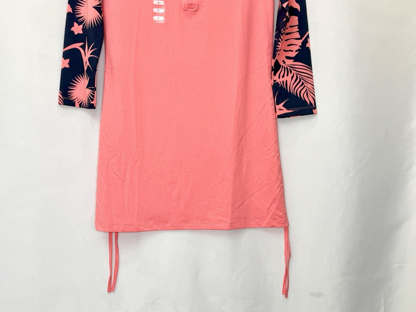 Salt Life Womens Escapism SLX Long Sleeve Performance Dress In Coral Heather NWT