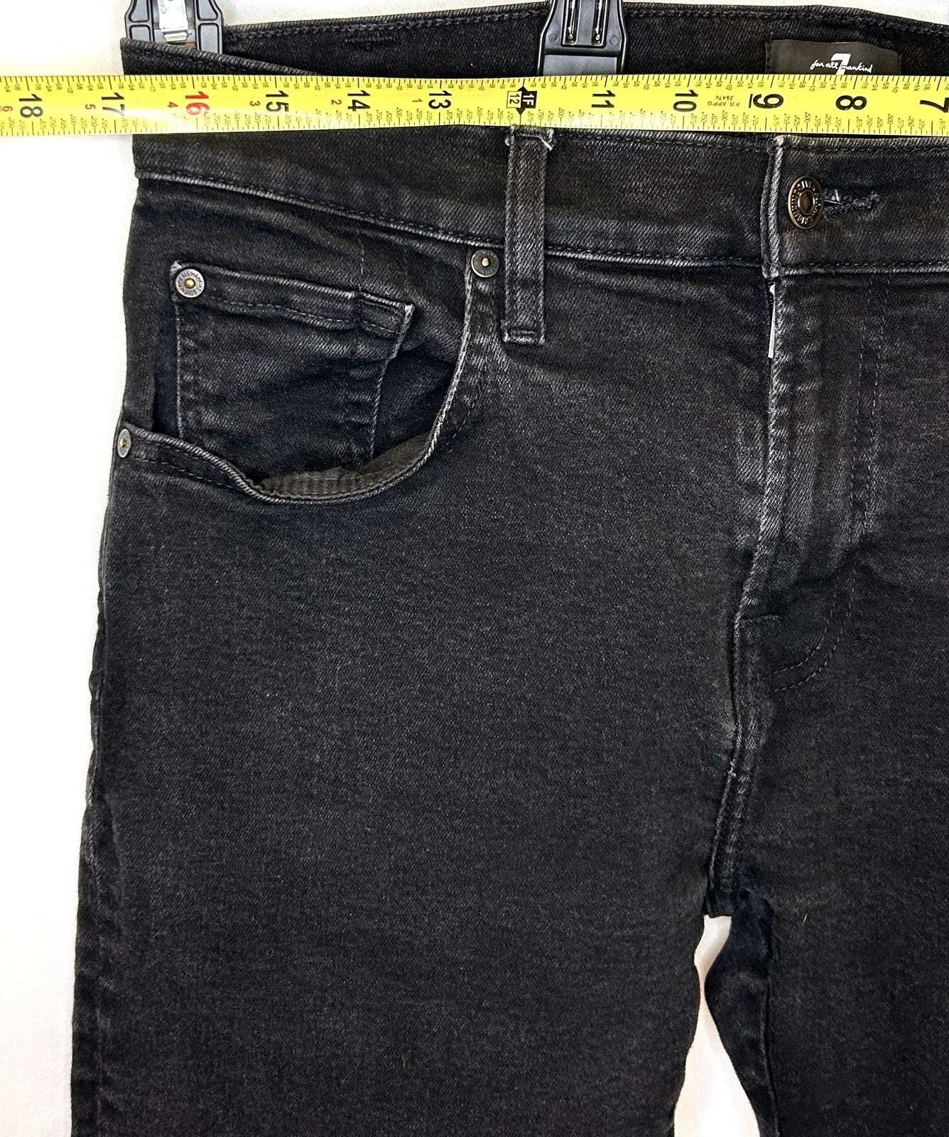 7 For All Mankind Women’s Jeans Skinny Leg Black Size 34