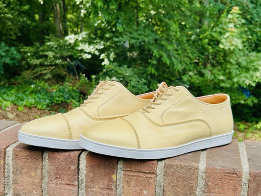 Allen Edmonds Men’s Park Sneaker | Size 10 | Parchment Leather | $300 Retail