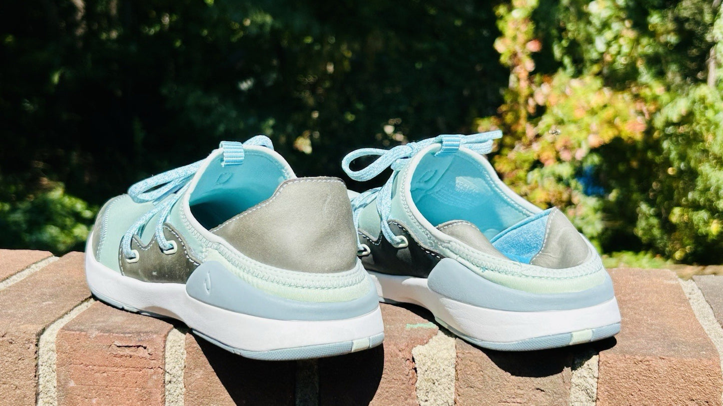 OLUKAI Miki Li / Pale Moss / Dolphin / Slip On Sneakers / Size 7 / Women's Shoes