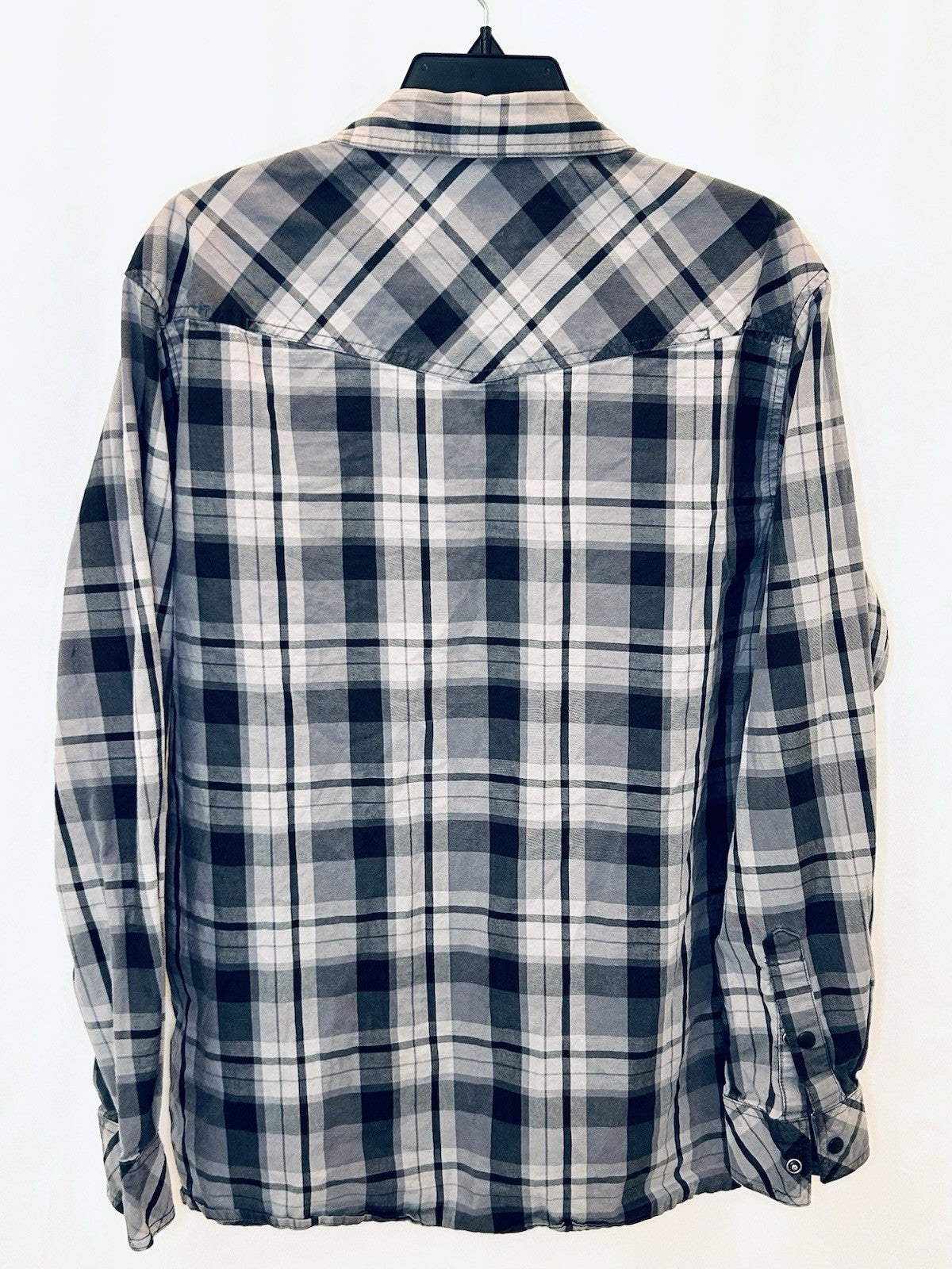5.11 Tactical Mens Gunner Plaid Shirt Large Blue/White Long Sleeve Cotton Snap