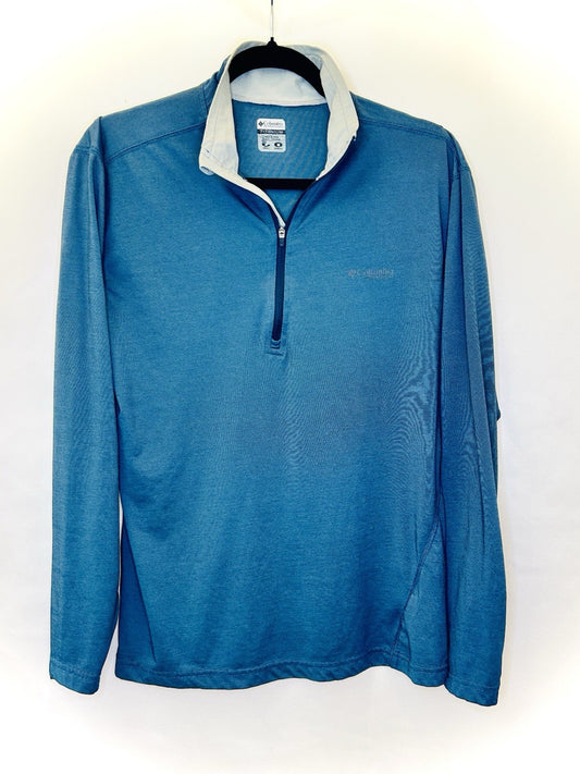 Columbia Titanium Series 1/4 Zip Up Blue Pullover - Men’s Medium
