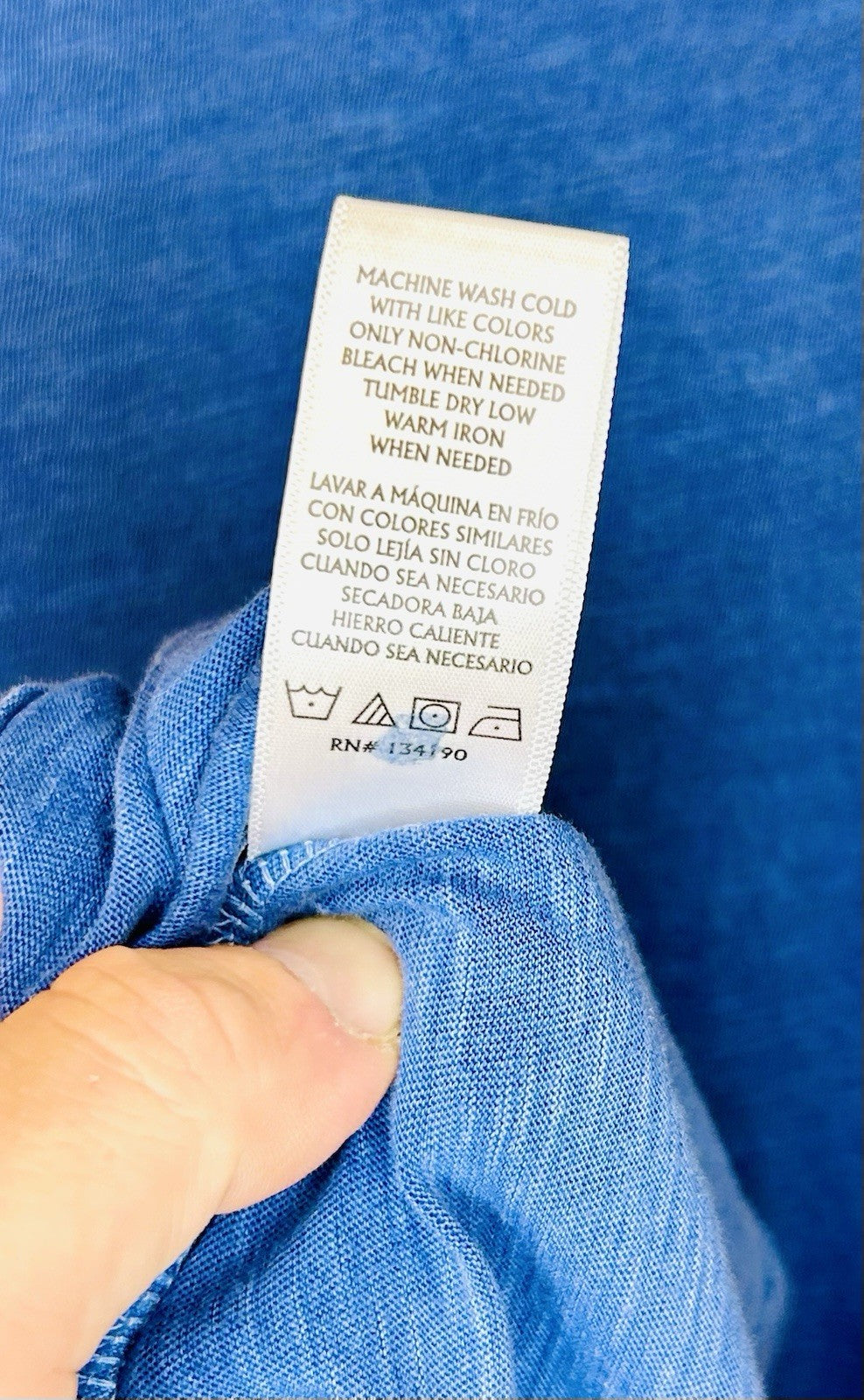 American Rag Cie | Sun Washed Polo Shirt | The Summit | Blue | Men’s Large