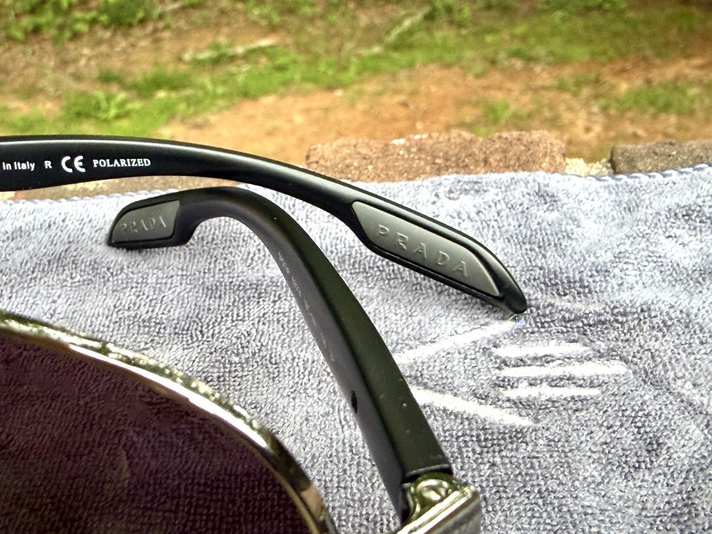 Prada Linea Rossa PS 53PS 1BC5W1 Steel Sunglasses Tinted Polarized Lens
