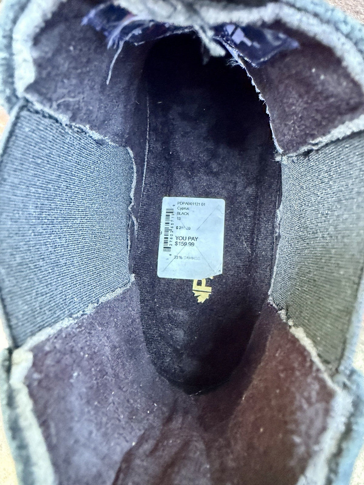 Pajar Cyprus Black Leather Waterproof Chelsea Boot Size 13 / 46 EU ($210 New)