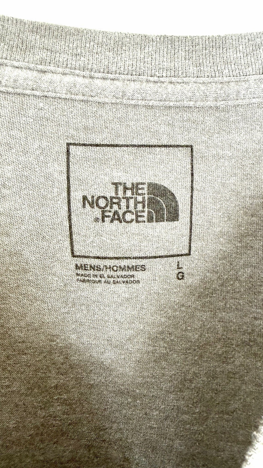 The North Face Shirt Men’s Size Large Gray Slim Fit Crew Neck Cotton Blend