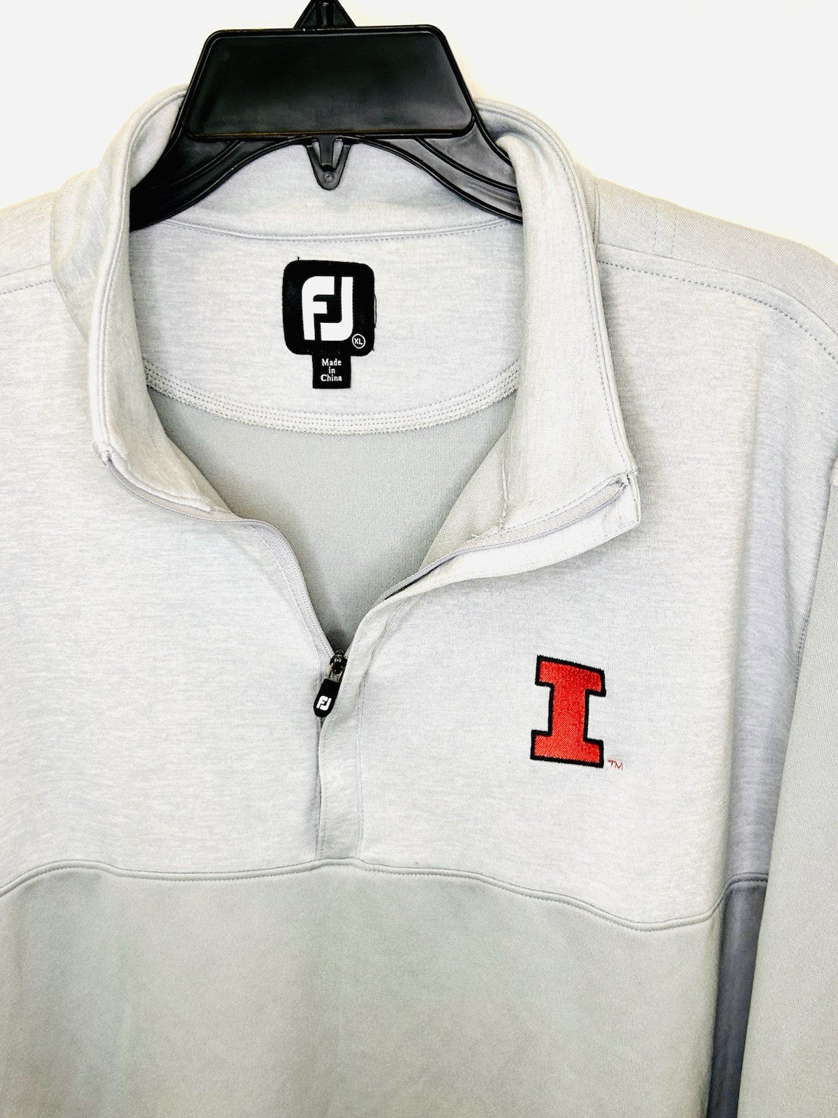 FootJoy Pullover Mens XL Gray Lightweight 1/4 Zip Performance Golf Pullover | Il