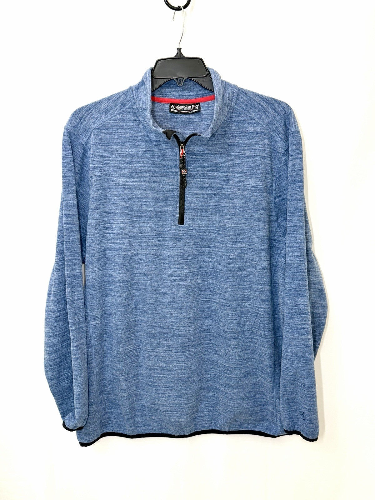 Avalanche Outdoor Supply Men's XXL 1/4 Zip Pullover Blue Heathered Fleece Jacket