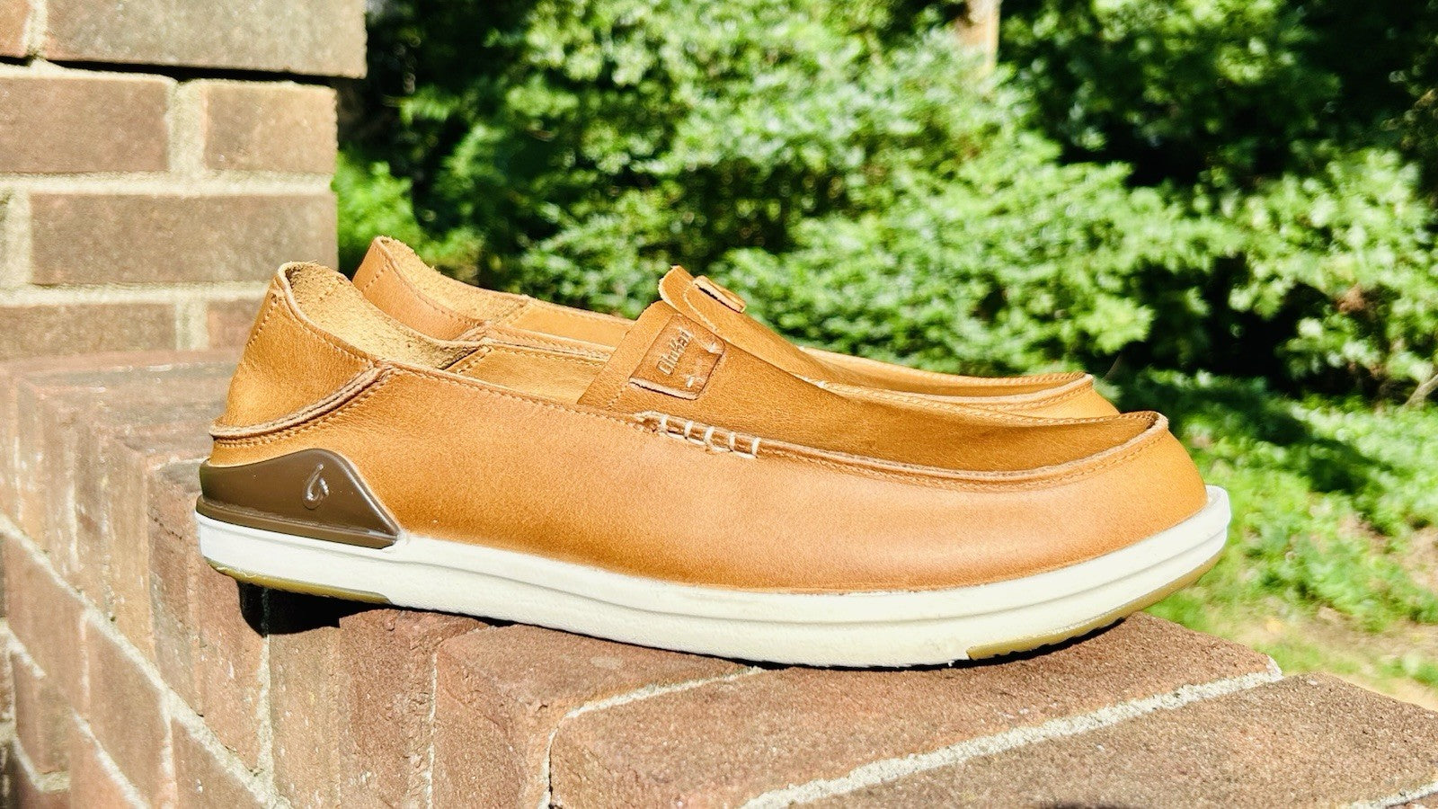 NWOT Olukai Kakaha Fox/Fox Leather Slip-on Shoes US Size Men’s 11 ($130 Retail)
