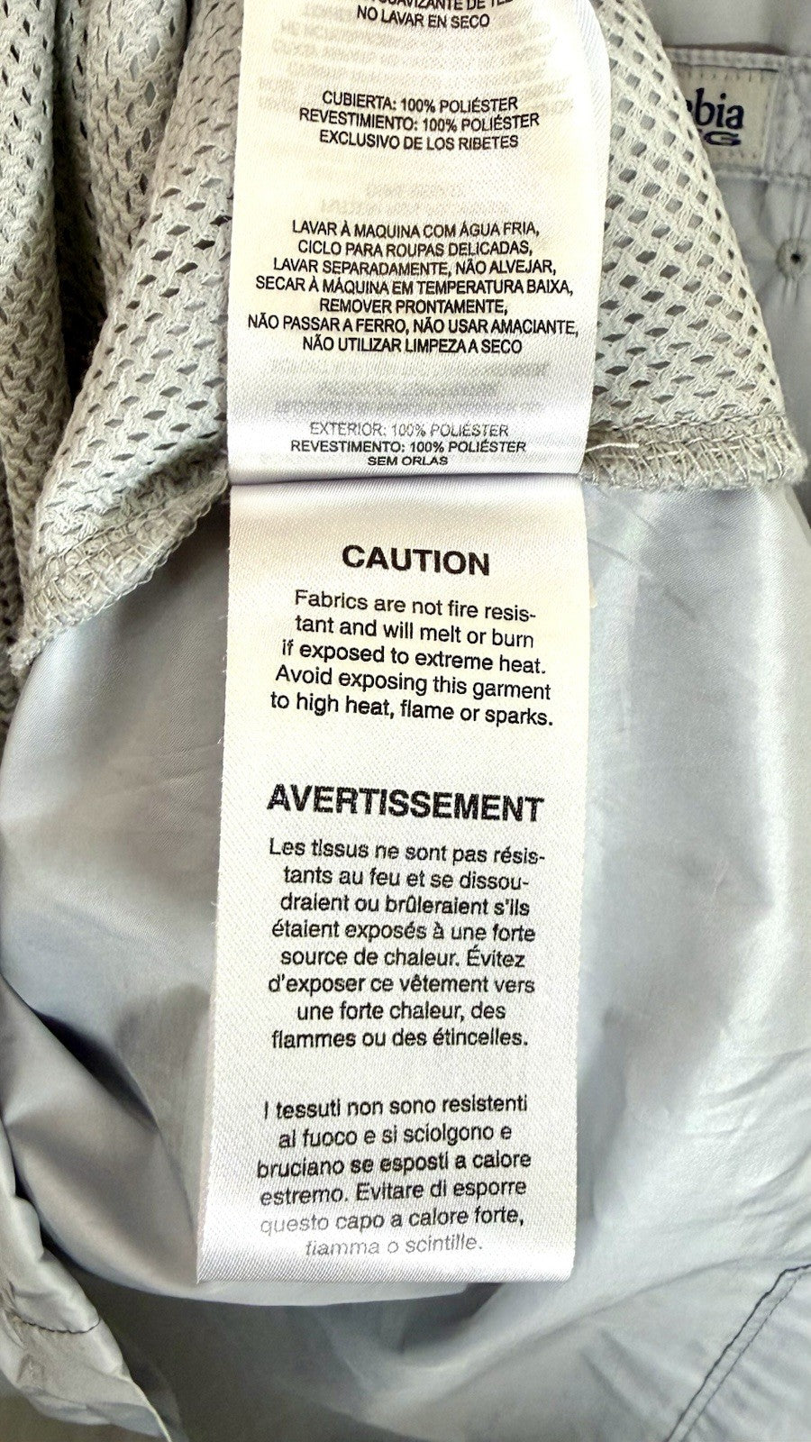 Columbia Terminal Spray PFG Grey Windbreaker Lightweight Jacket Men's Medium