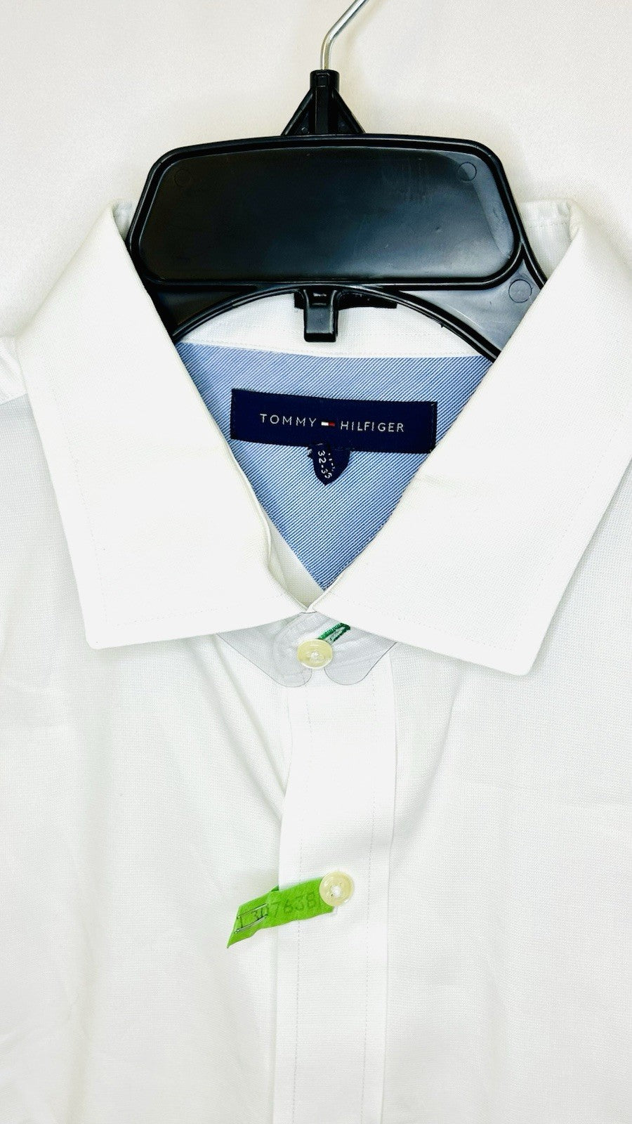 Tommy Hilfiger Men’s Shirt Long Sleeve  Button Up Slim Fit White - Size 17/32-33