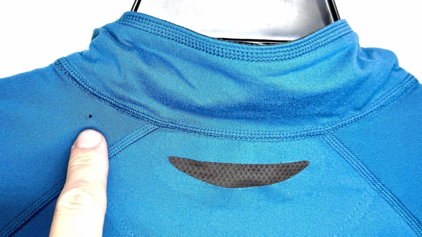 REI Portal Men’s Large Blue Pullover Half Zip Long Sleeve Hiking Outdoors Earbud