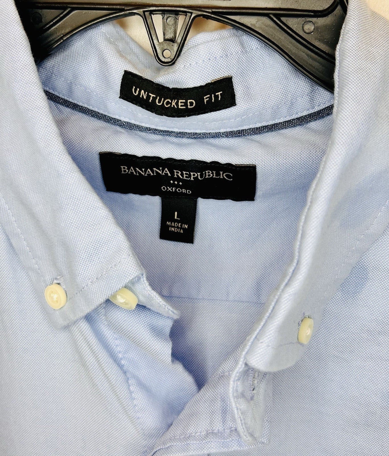 BANANA REPUBLIC MEN SLIM SUPER SOFT OXFORD SHIRT / SIZE L LARGE | $65 NEW