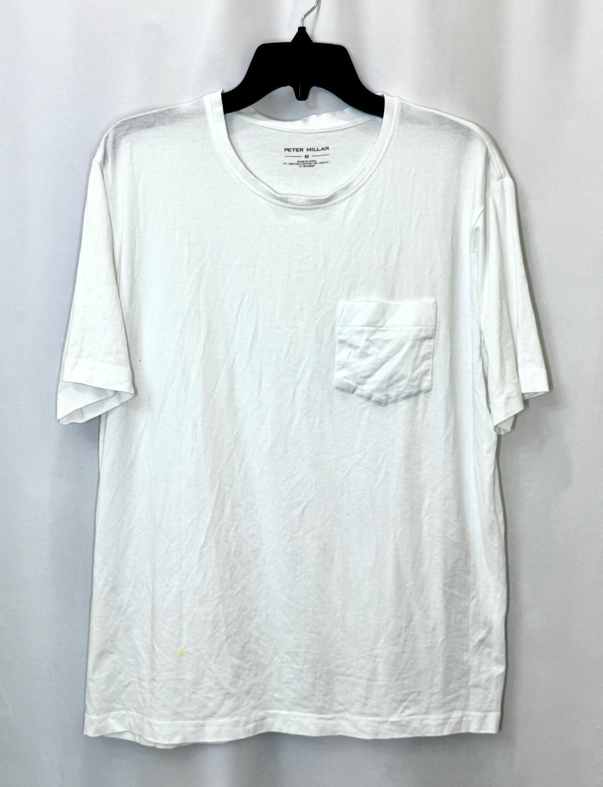 Peter Millar Men's Medium White Crown Comfort Short Sleeve Pocket T-Shirt Luxury