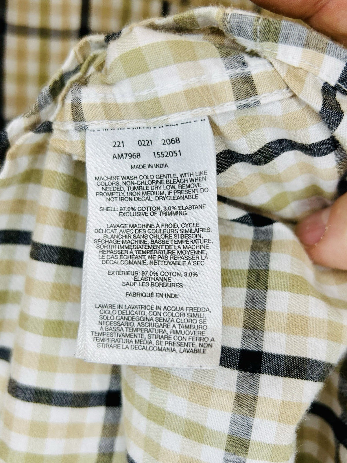 Columbia Plaid Button Up Shirt Long Sleeve Outdoor Casual Yellow White Medium