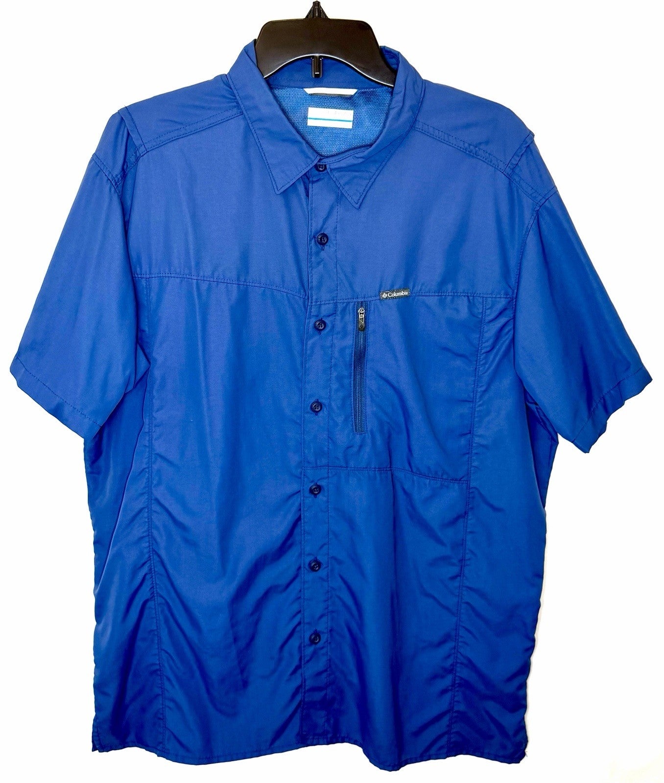 Columbia Omni-Shade Kestrel Trail Short Sleeve Button-Down Shirt Men’s Large