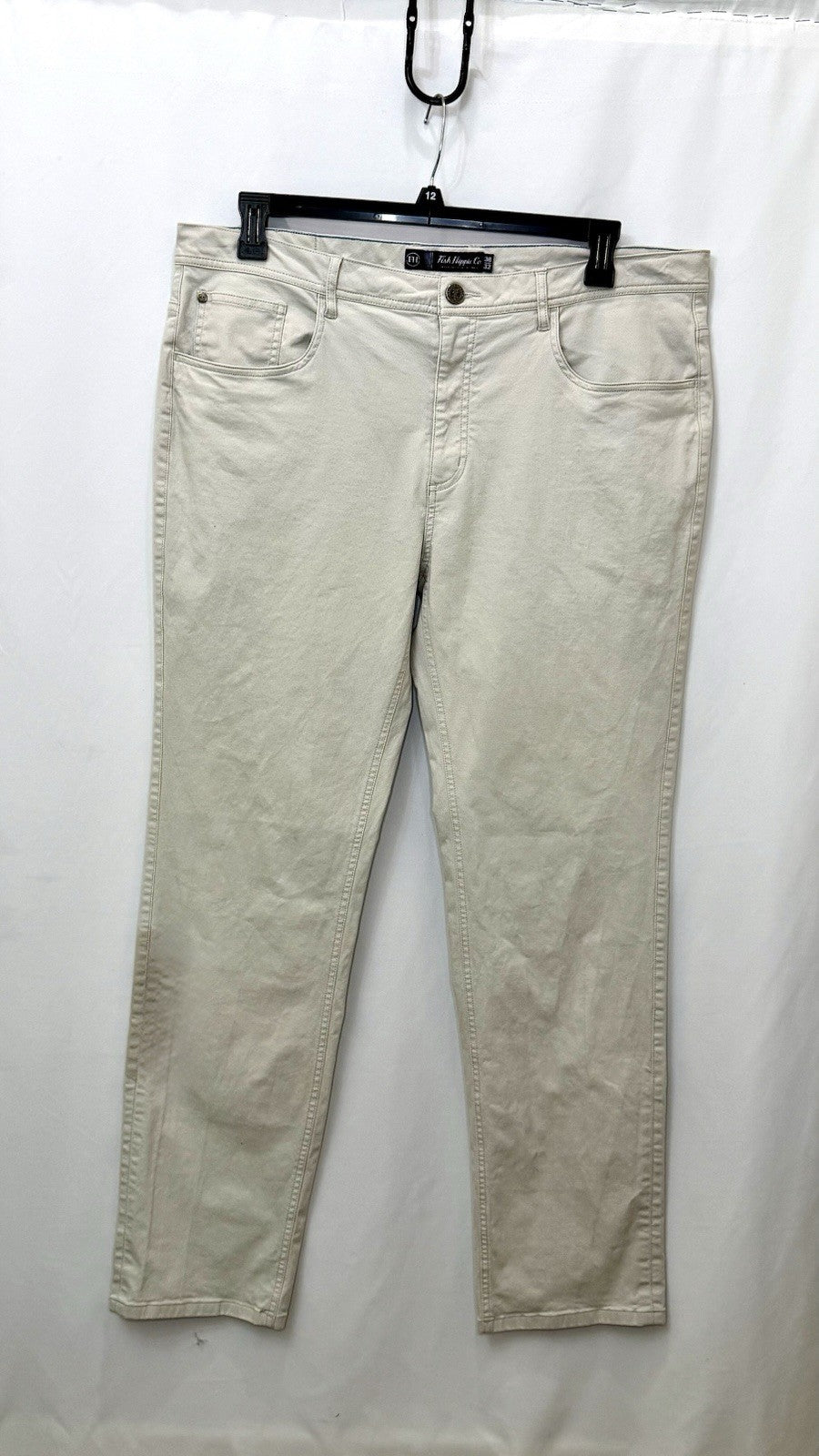 FISH HIPPIE CO. DUNEWALK 5 Pocket Stretch Pants 38x32 W38 L32 Tan / WORN ONCE!!