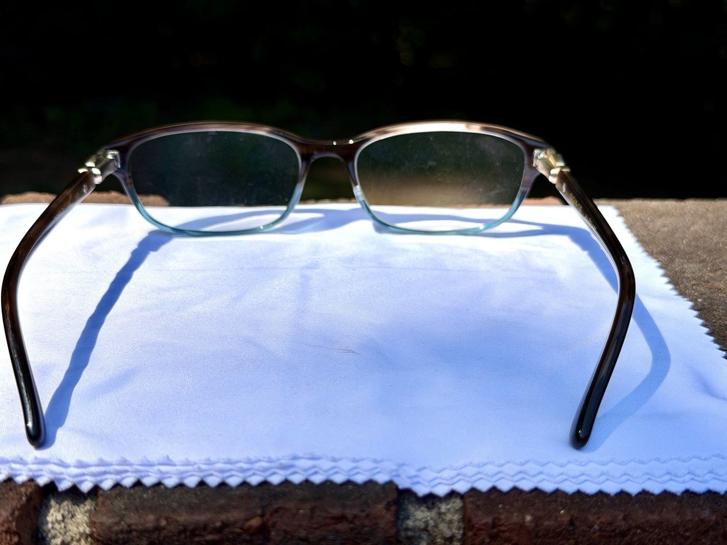 Jill Stuart JS 317 Eyeglasses Frame 53-16-130 Brown Fade Teal Blue Full Rim Rx