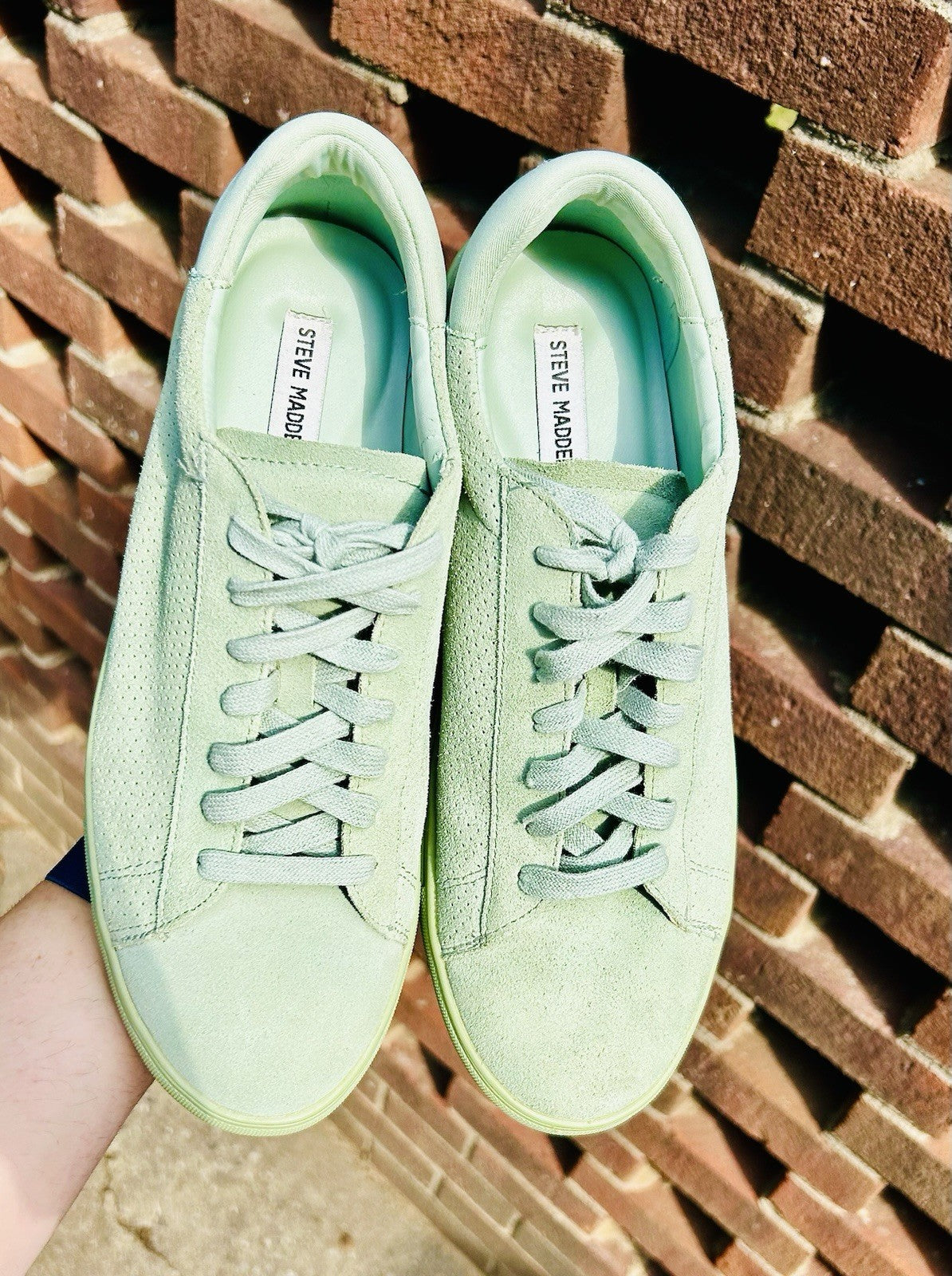 Rare!!! Steve Madden Men’s Mint Green Sneaker / Low Top /Leather / Men’s Size 10