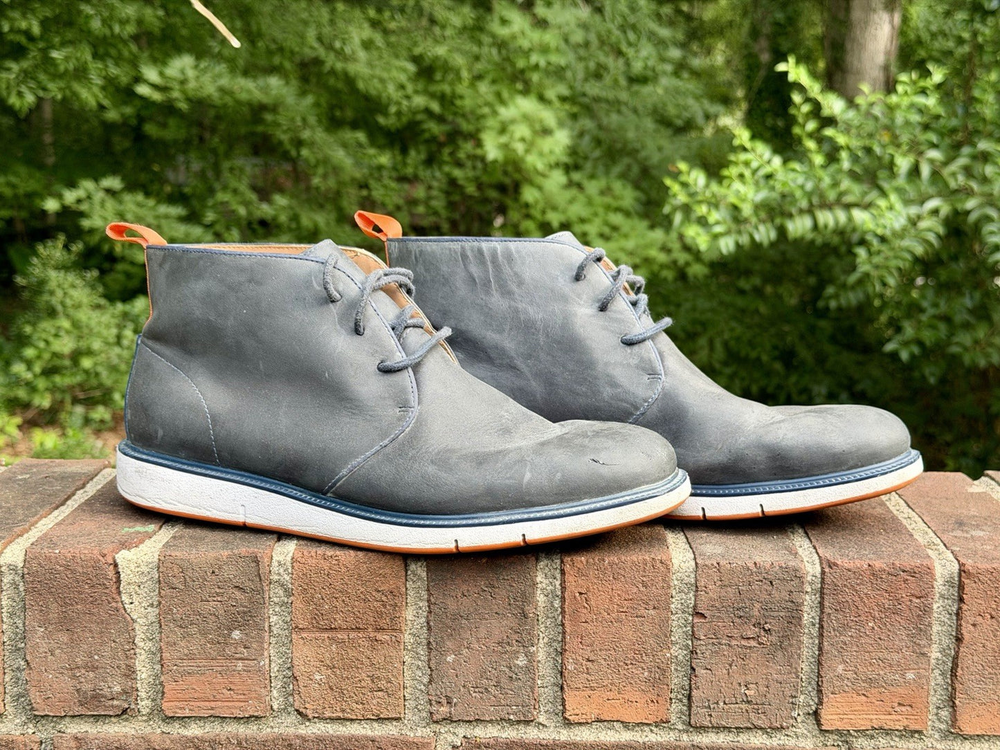 SWIMS Men’s Motion Chukka Waterproof Boots Navy Blue Orange Size 11.5 US / 44.5