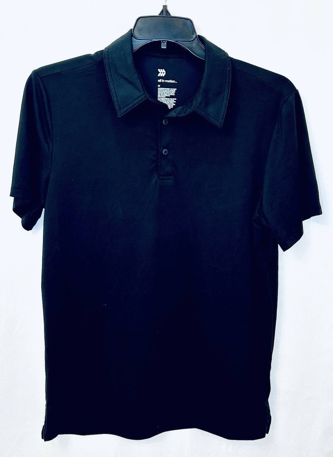 All In Motion / Women’s Performance Black Polo / Size Medium / Lightweight