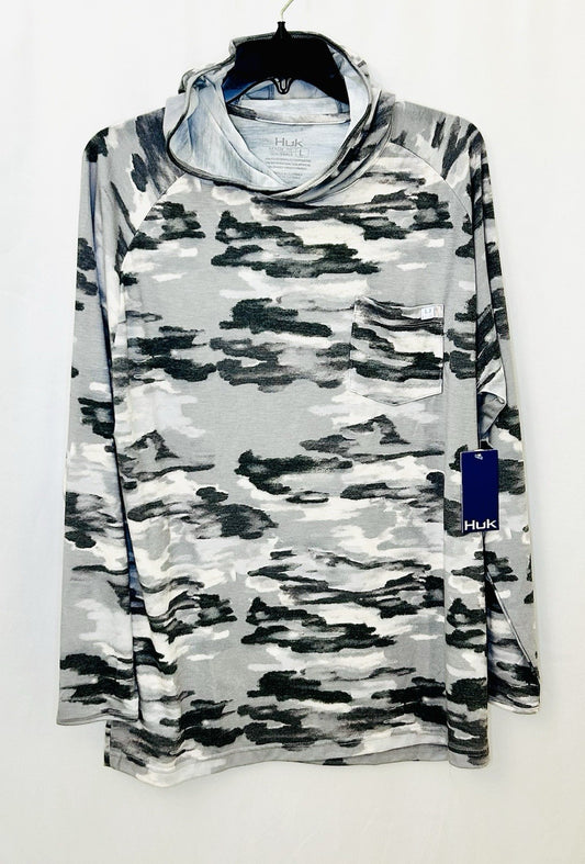 NWT Huk Fishing Men's Hoodie Waypoint Edisto Long Sleeve Men’s Large Camo