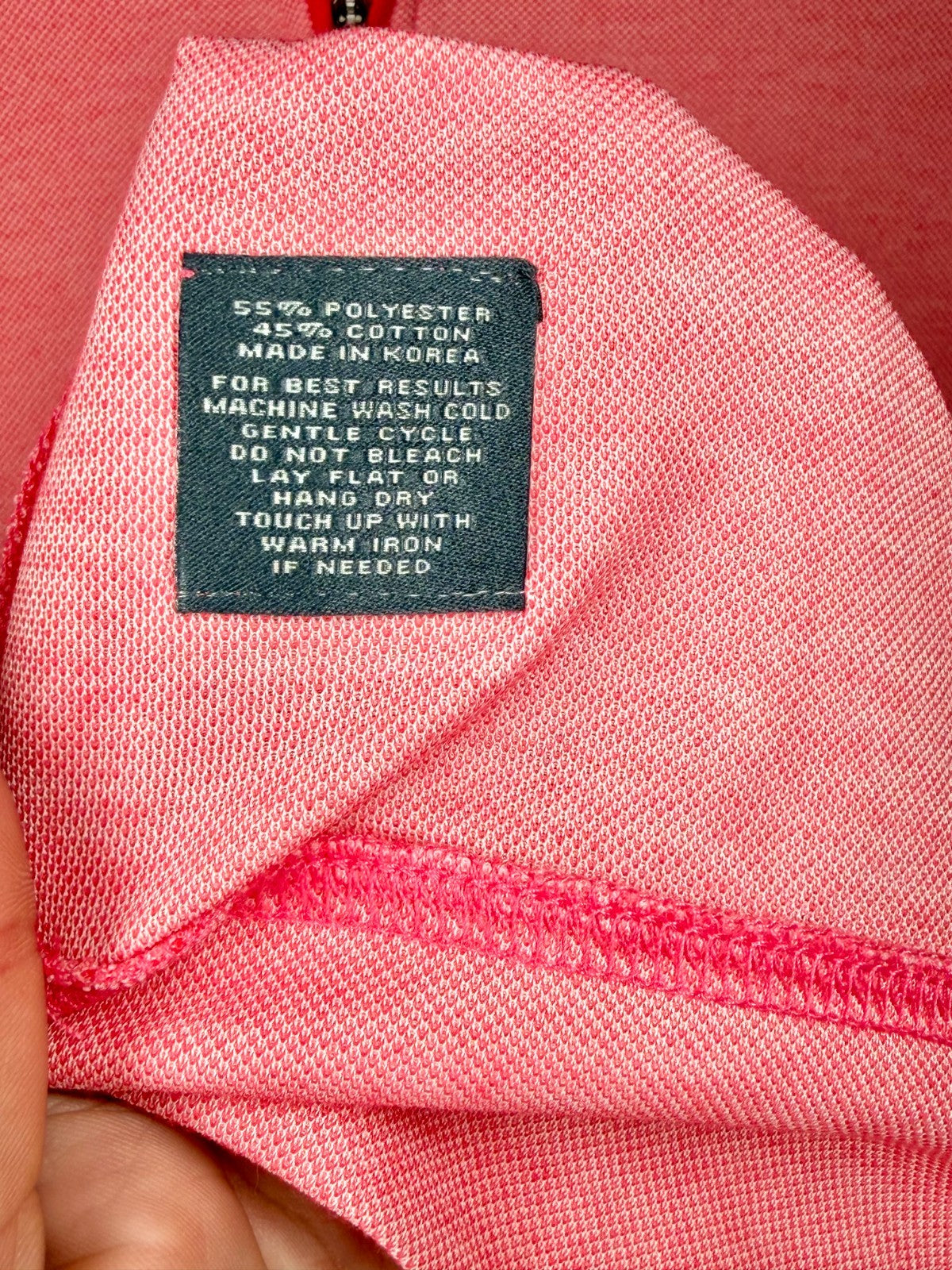 Turtleson Quarter Zip Pullover Mens Large Pink Salmon Heathered Golf Sweater L