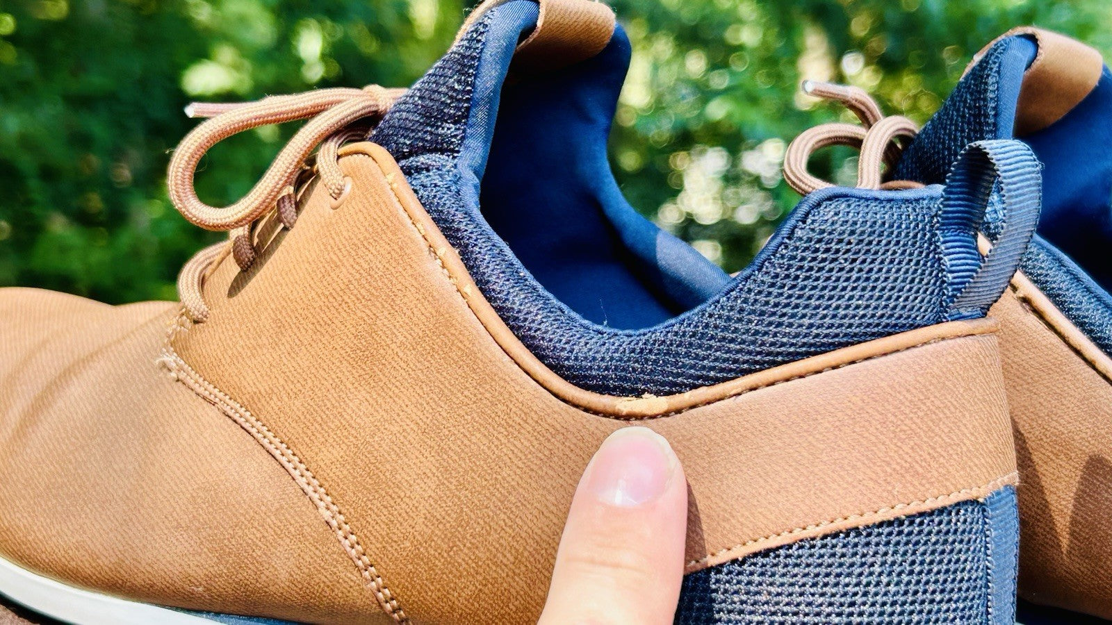 Aldo Mens Preilia Brown Blue Lace Up Low Top Round Toe Sneaker Shoes Size 8