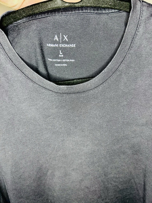 Armani Exchange A/X Men's Black T Shirt Tee SZ L