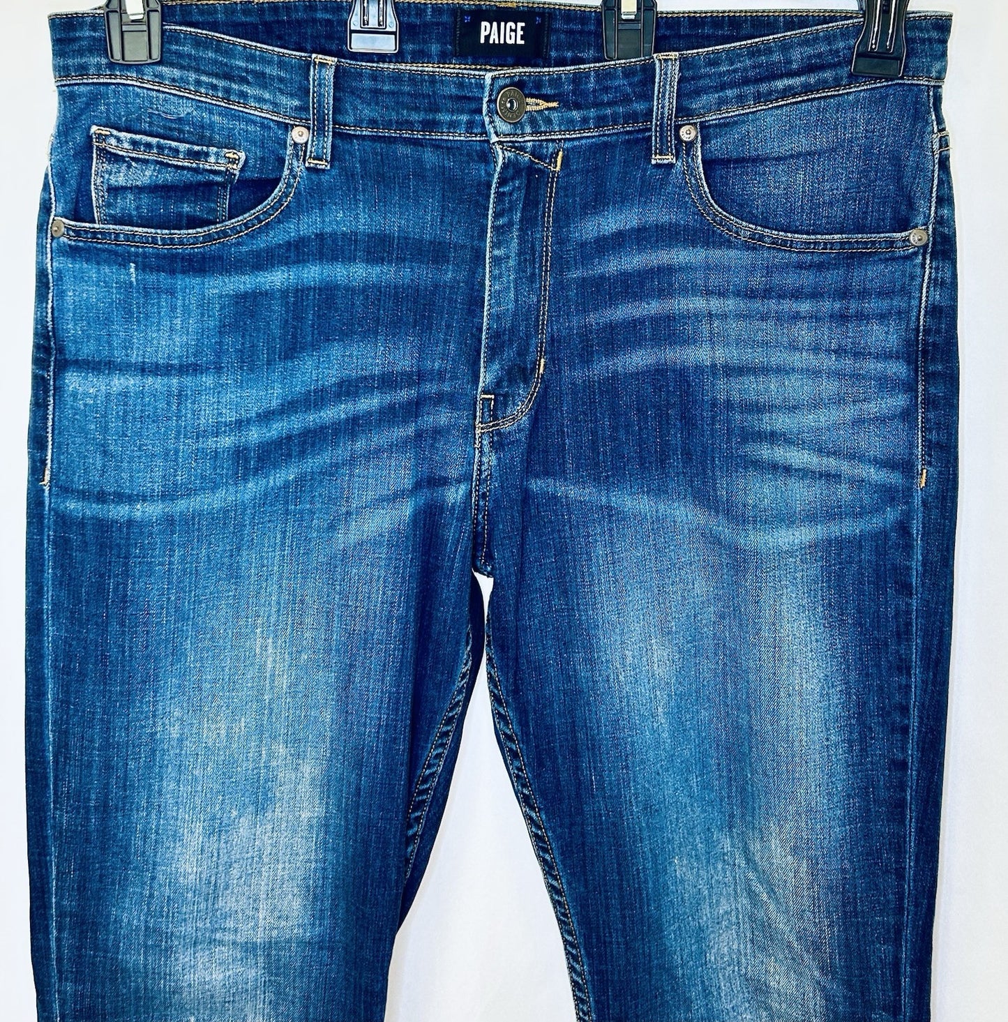 Paige Federal Jeans Men’s Size 36 Blue Straight Leg Denim Dark Wash / $219 New