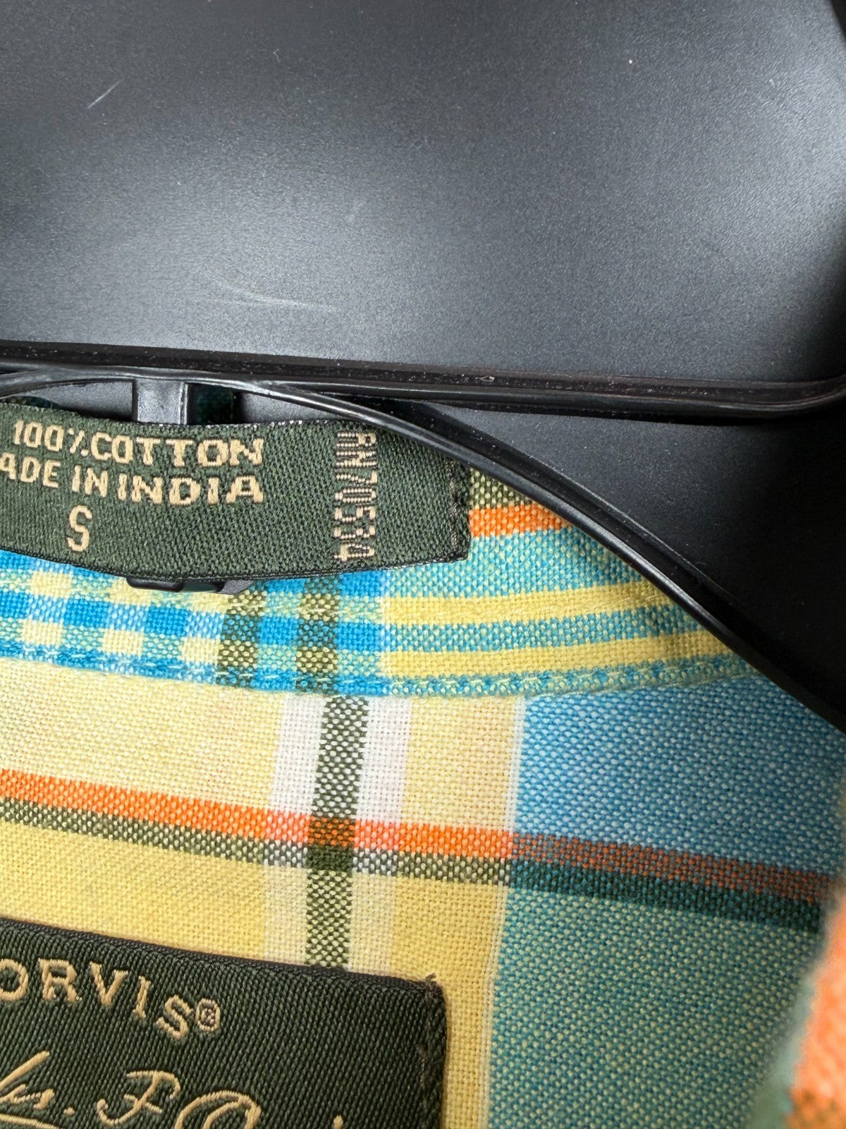 Orvis Charles F Orvis Signature Mens S Shirt Short Sleeve Plaid Cotton Button