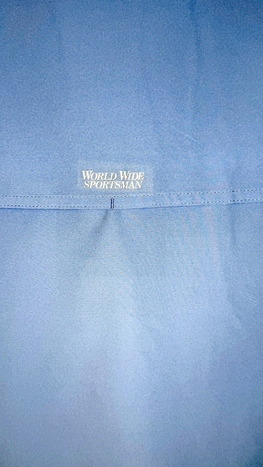World Wide Sportsman Fishing Shirt Men’s L Periwinkle Vented Short Sleeve Button