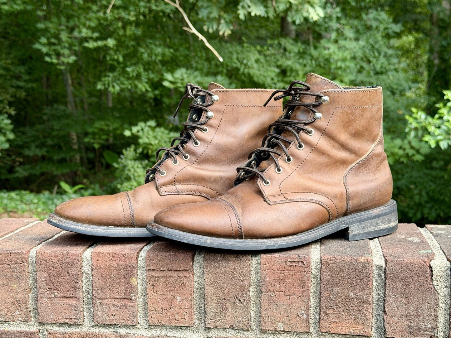 Thursday Boot Co Captain Men's 13 US Brown Leather Cap Toe Everyday Boots GYW
