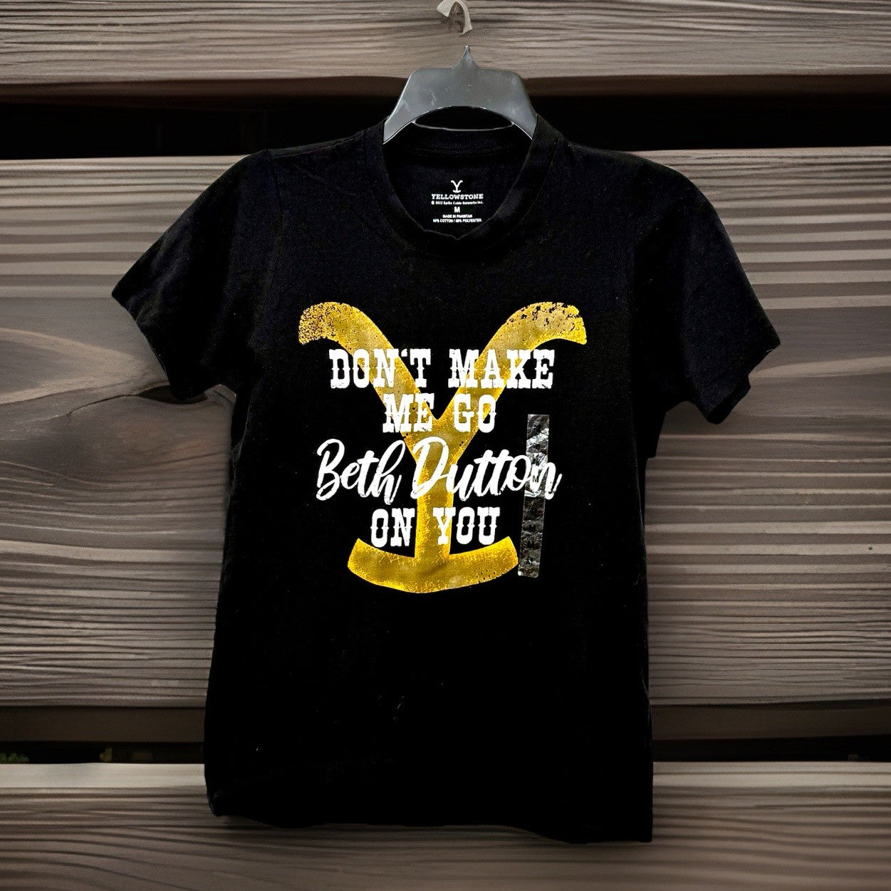 NWT Yellowstone TV Show “Don't Make Me Go…” Licensed Women's T-Shirt Sz Medium