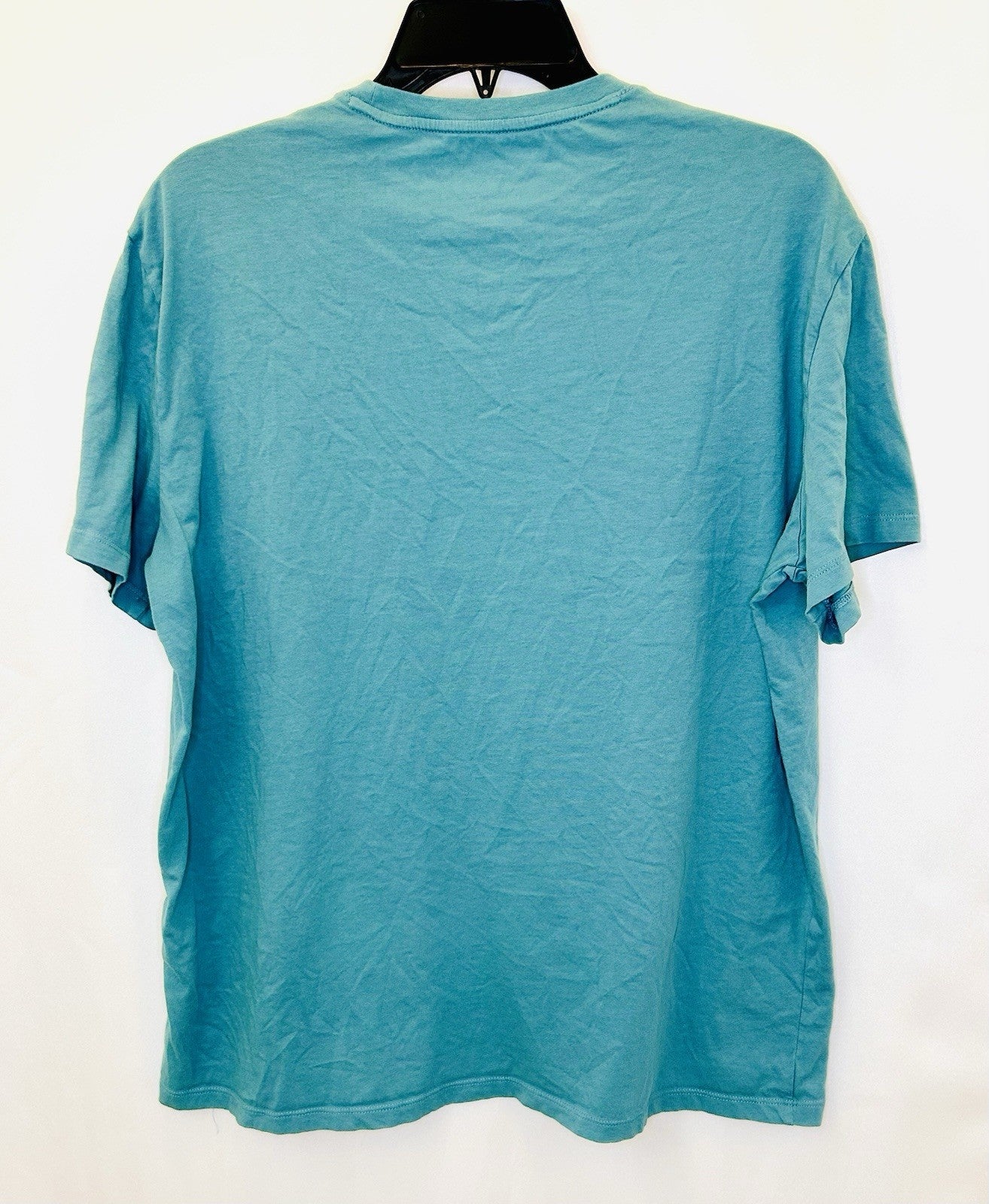 Armani Exchange Men Size XL Graphic Crew T-Shirt Blue Cotton Geometric Authentic