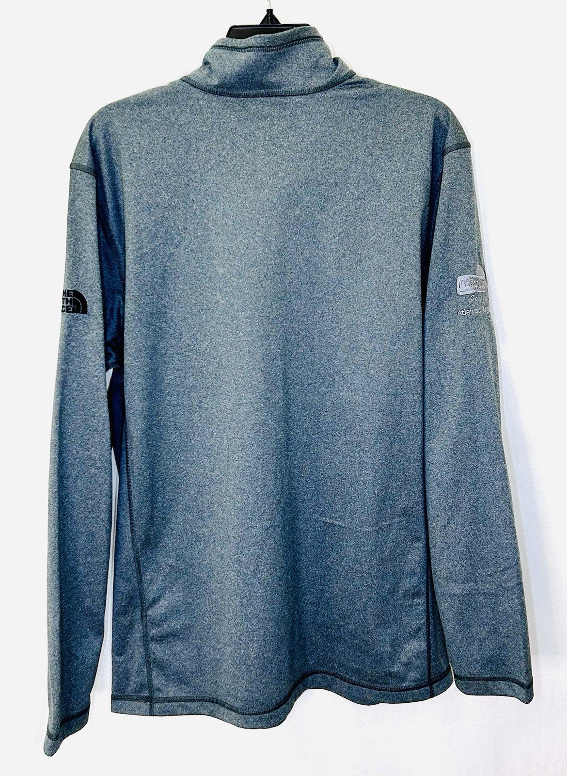 The North Face Mens Tech Essential 1/4 Zip Fleece Pullover Gray Large / FritoLay