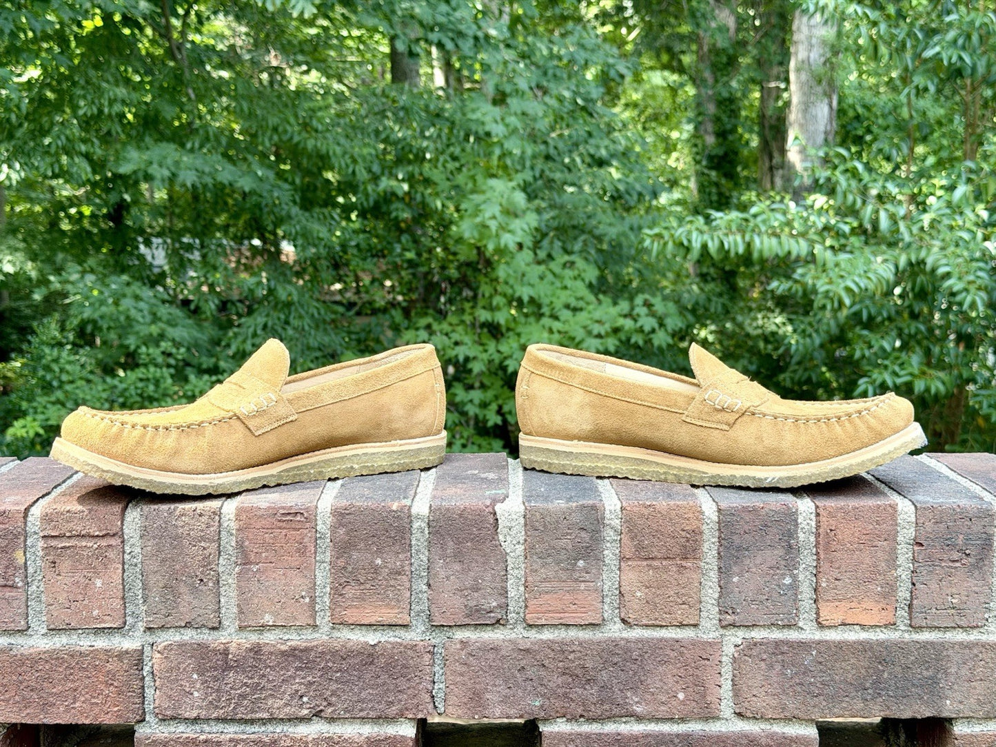 LUCA Drift Penny Loafer Suede Crepe Sole Men’s Size 12 Honey Tan Worn Once