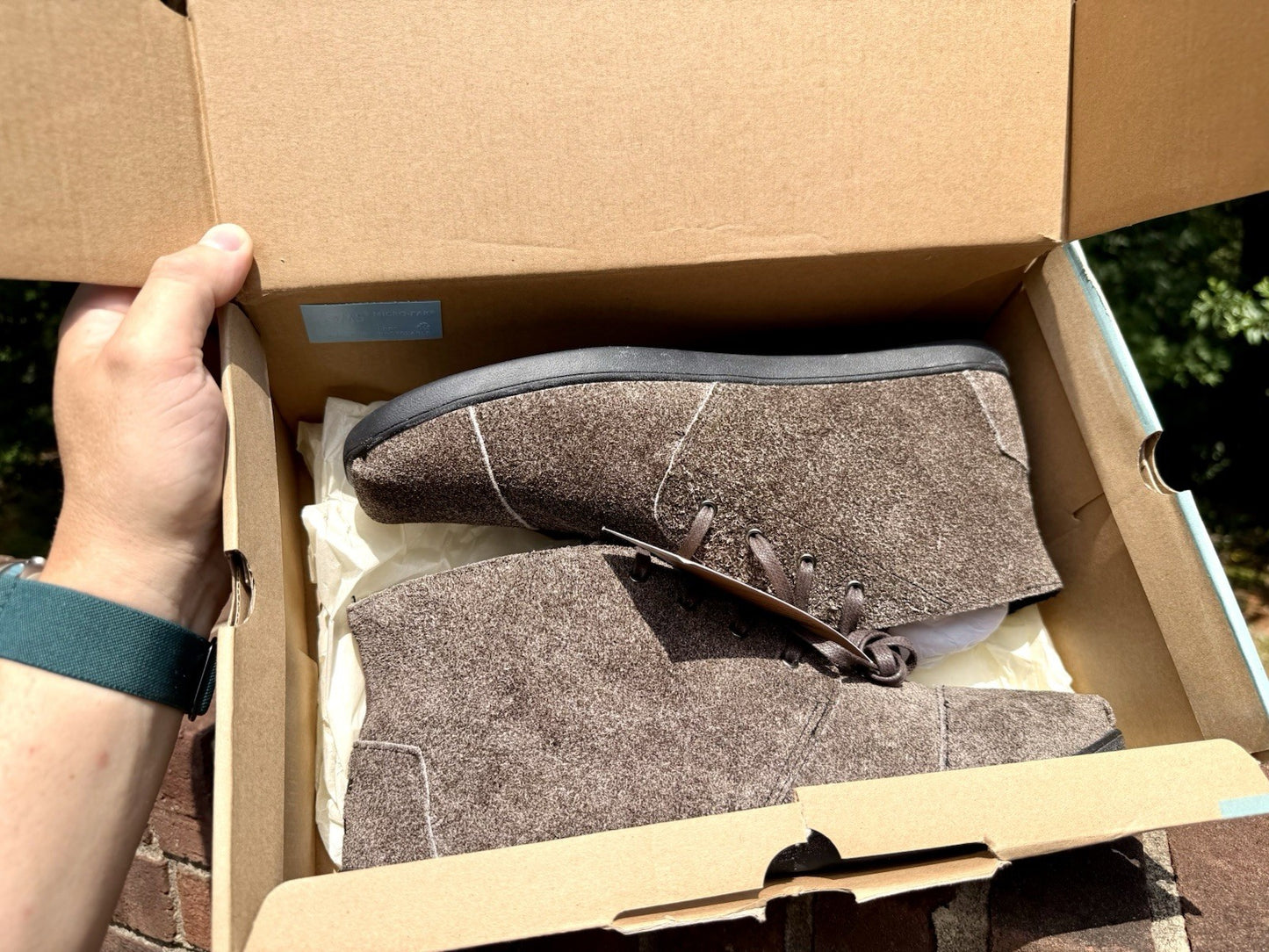 TOMS Mens Bota Shaggy Suede Cupsole Chukka Boots Venice Collection NIB Size 12